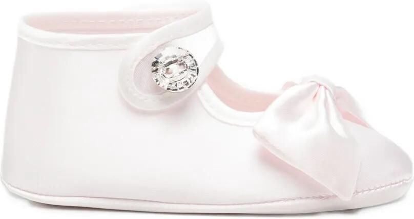 Monnalisa bow-detail pre-walker shoes Roze