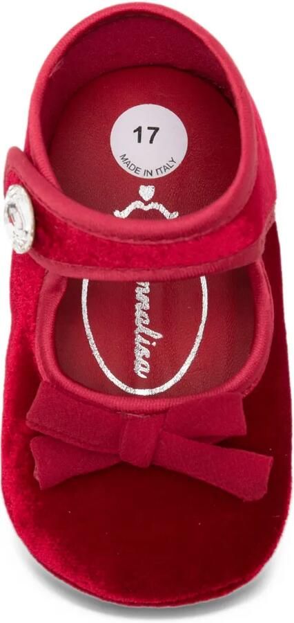 Monnalisa bow-detail velvet pre-walker shoes Rood - Foto 2