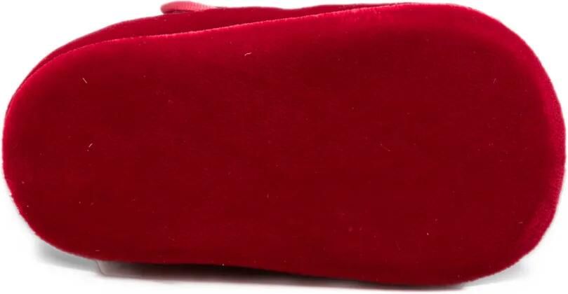 Monnalisa bow-detail velvet pre-walker shoes Rood - Foto 3