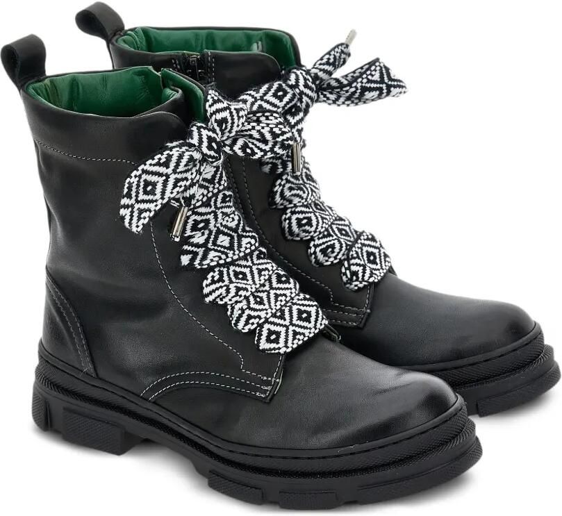 Monnalisa Combat boots met veters Zwart