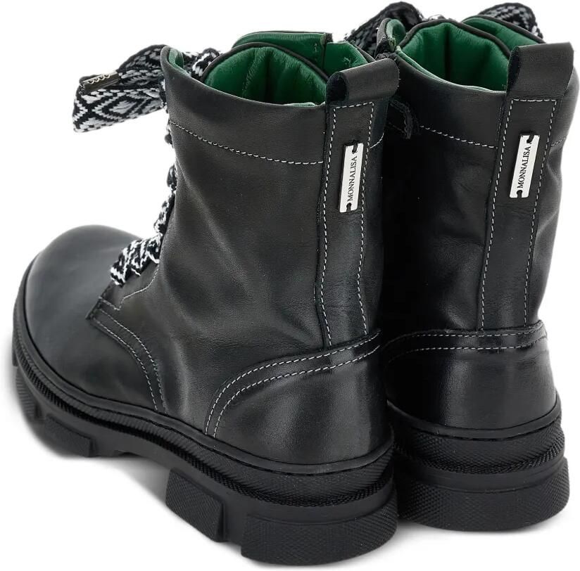 Monnalisa Combat boots met veters Zwart - Foto 2