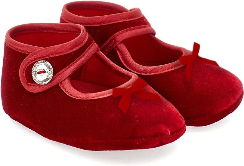 Monnalisa Fluwelen ballerina's Rood