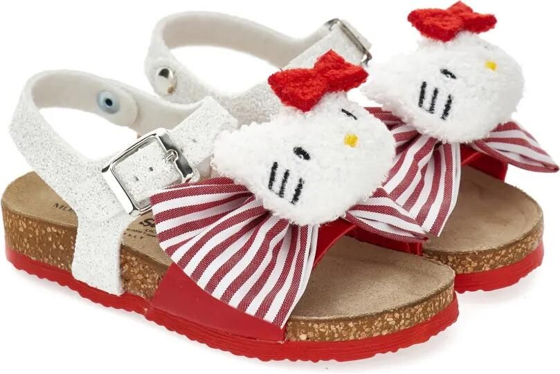 Monnalisa Gestreepte sandalen Rood