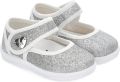 Monnalisa Glitter ballerina's met hartapplicatie Zilver - Zilver