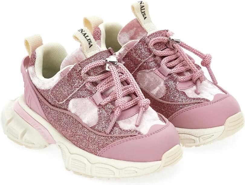 Monnalisa Glitter sneakers Roze