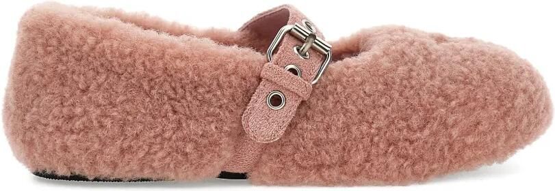 Monnalisa Lammy ballerina's met gespsluiting Roze - Foto 4