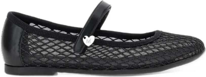 Monnalisa mesh heart-charm ballet flats Zwart - Foto 3