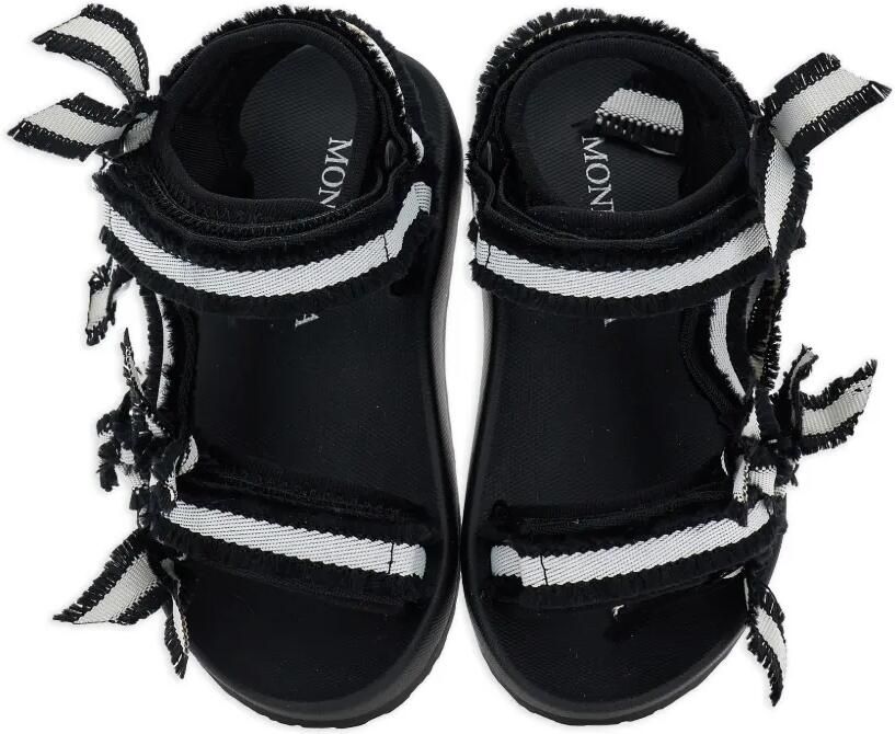 Monnalisa Ribbon gestreepte sandalen Zwart - Foto 3