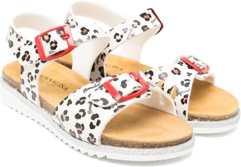 Monnalisa Sandalen met dierenprint Beige