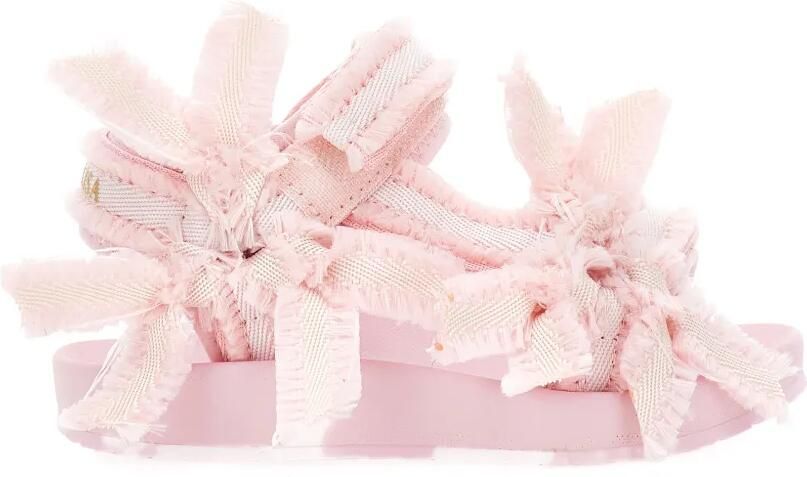 Monnalisa Sandalen met franje strik Roze