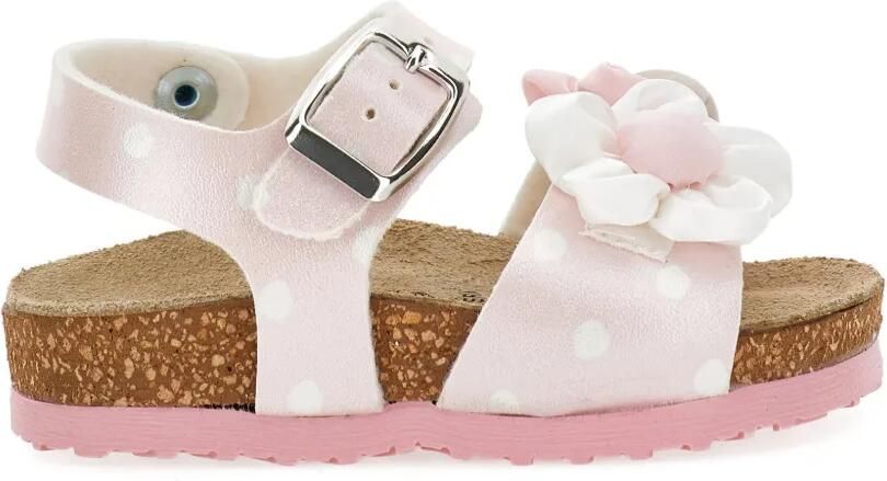 Monnalisa Sandalen met stippen en bloemprint Roze - Foto 4