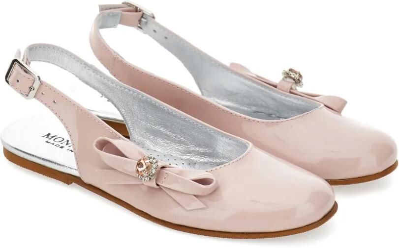 Monnalisa Slingback sandalen met strikdetail Roze