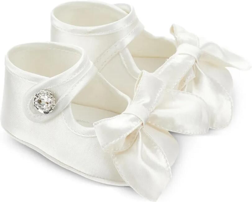 Monnalisa Sloffen met strikdetail Wit