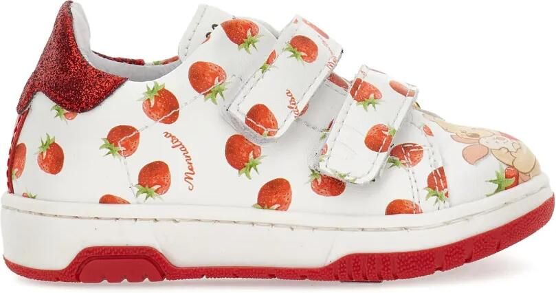 Monnalisa Sneakers met aardbeiprint en glitters Wit - Foto 4