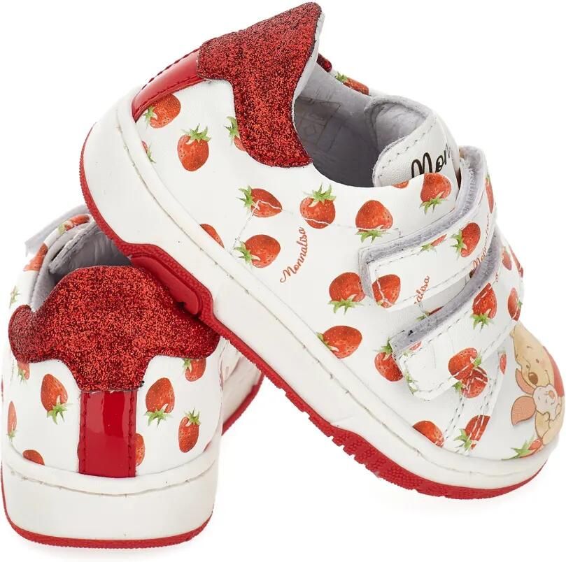 Monnalisa Sneakers met aardbeiprint en glitters Wit - Foto 3