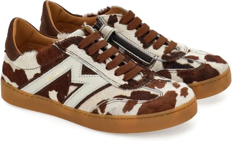 Monnalisa Sneakers met koeienprint Bruin