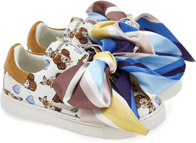Monnalisa Sneakers met strikdetail en print Wit - Foto 3