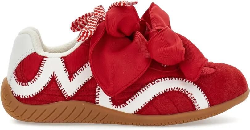 Monnalisa Sneakers met strikdetail en vlakken Rood