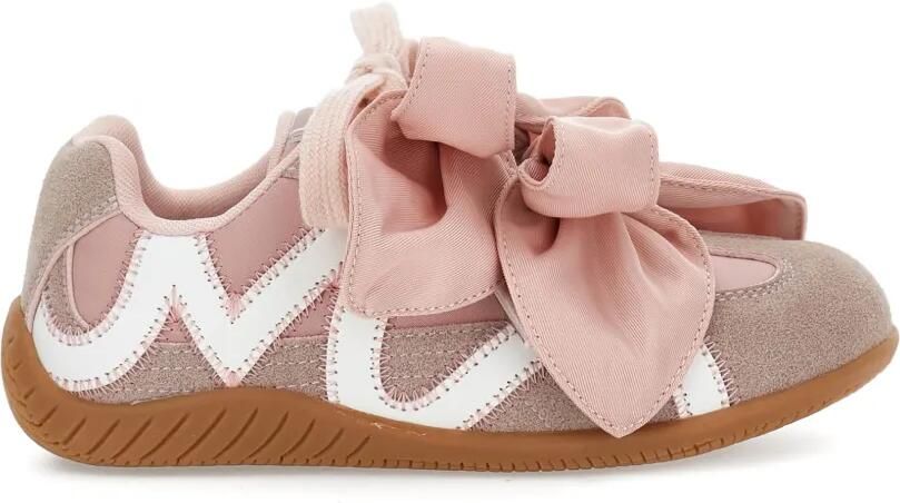 Monnalisa Sneakers met strikdetail en vlakken Roze
