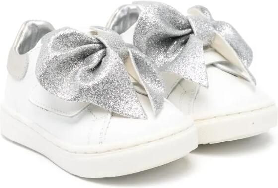 Monnalisa Sneakers met strikdetail Wit