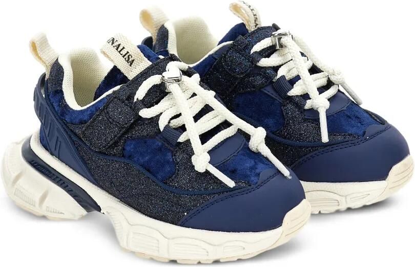 Monnalisa Sneakers met vlakken Blauw