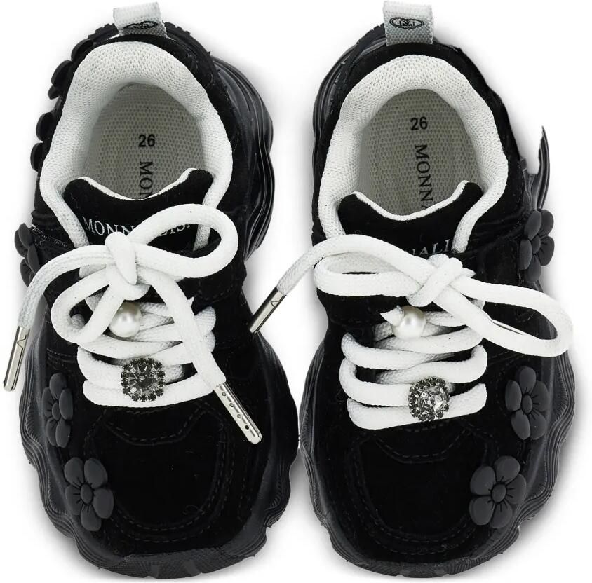 Monnalisa Sneakers verfraaid met bloe en imitatieparel Zwart - Foto 2