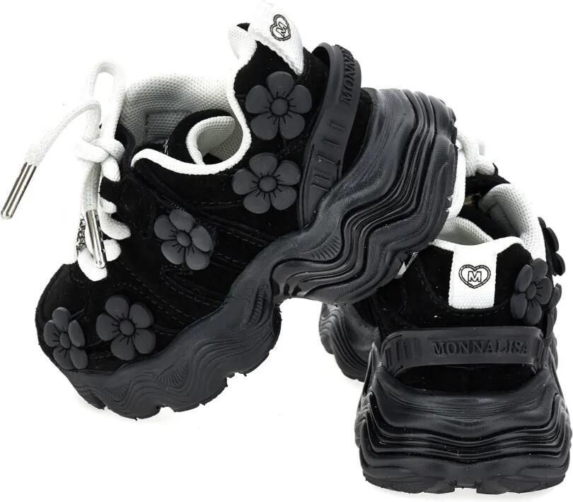 Monnalisa Sneakers verfraaid met bloe en imitatieparel Zwart - Foto 3