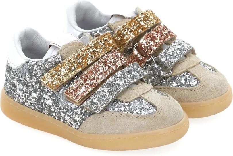 Monnalisa Sneakers verfraaid met glitter Zilver