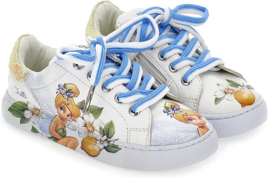Monnalisa x Disney sneakers met glitterapplicatie Wit