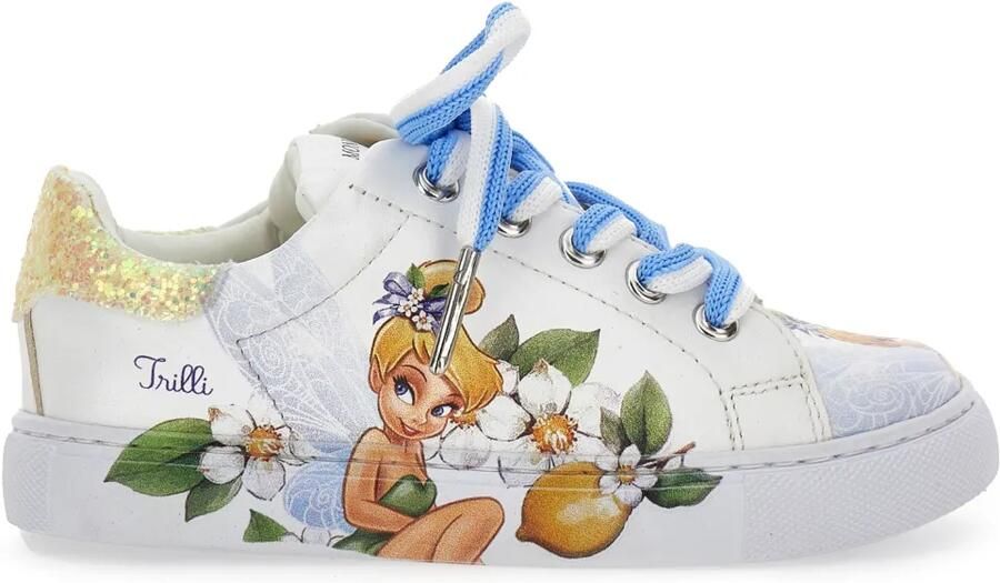 Monnalisa x Disney sneakers met glitterapplicatie Wit - Foto 3