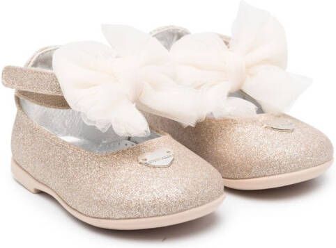 Monnalisa Ballerina's met glitters Goud