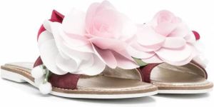 Monnalisa Sandalen met bloe patch Roze