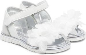 Monnalisa Sandalen met bloempatch Wit