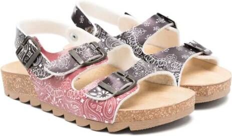 Monnalisa Sandalen met paisley-print Zwart