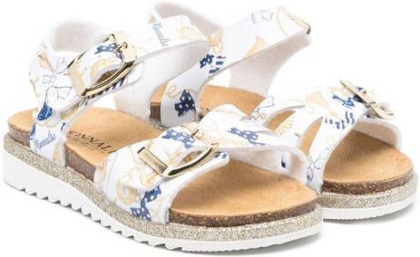 Monnalisa Sandalen met print Wit