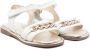 Monnalisa Sandalen met schakelketting Wit - Thumbnail 1