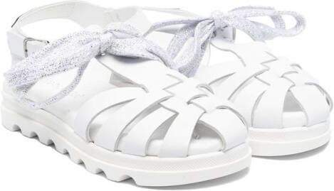 Monnalisa Sandalen met strikdetail Wit