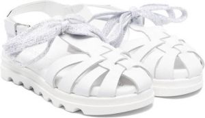Monnalisa Sandalen met strikdetail Wit