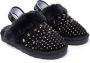 Monnalisa Slingback slippers verfraaid met studs Zwart - Thumbnail 1