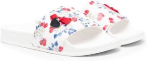 Monnalisa Slippers met kersenprint Wit