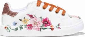 Monnalisa Sneakers met bloe print Wit