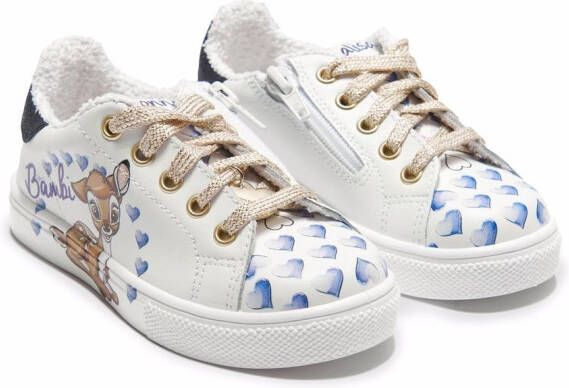 Monnalisa Sneakers met hartprint Wit