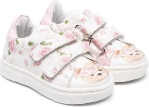Monnalisa Sneakers met klittenband Wit