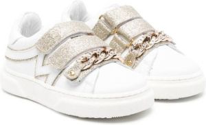 Monnalisa Sneakers met klittenband Wit