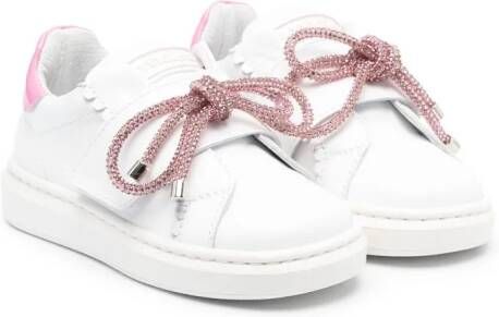 Monnalisa Sneakers met klittenband Wit