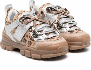 Monnalisa Sneakers met luipaardprint Bruin