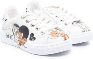 Monnalisa Sneakers met print Wit
