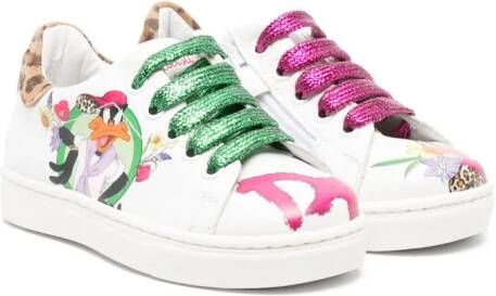 Monnalisa Sneakers met print Wit