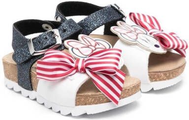 Monnalisa Gestreepte sandalen Wit