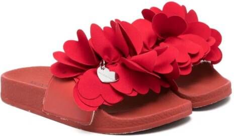 Monnalisa Teenslippers met bloemdetail Rood